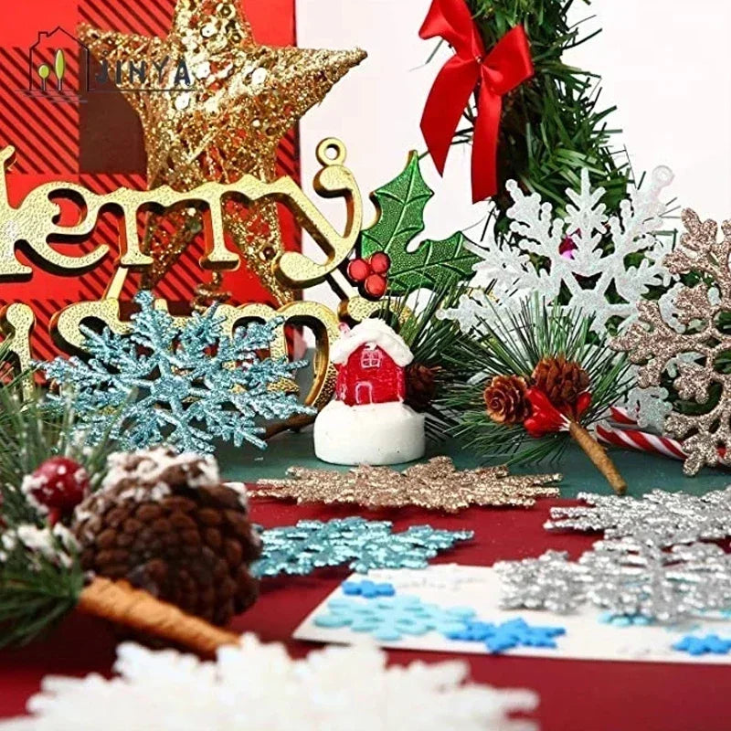 Sparkling Blue Snowflake Ornaments for Christmas Trees - Image 5