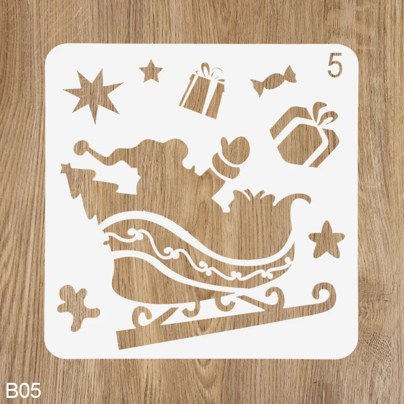 Festive Santa Snowflake Card Embossing Template - Image 13