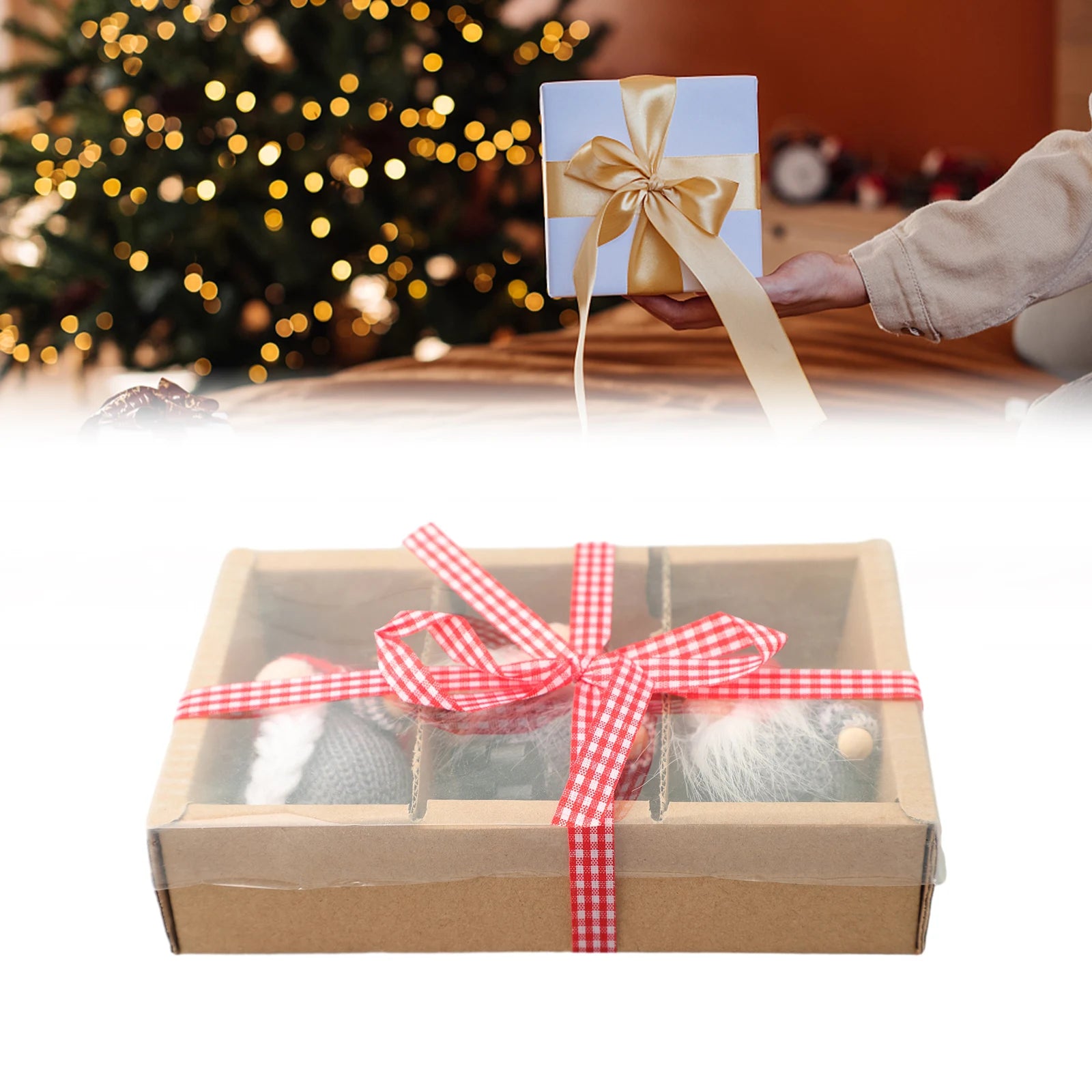 3pcs Christmas Plush Faceless Doll Ornaments - Image 7