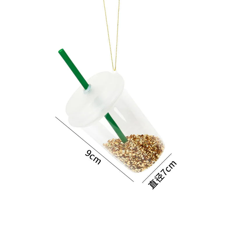 Festive Glass Ice Cream Pendant Christmas Ornaments - Image 8