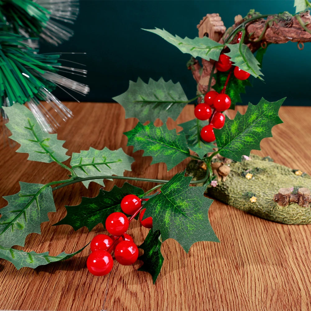 Enchanting LED Christmas Garland with Red Berries - Image 24