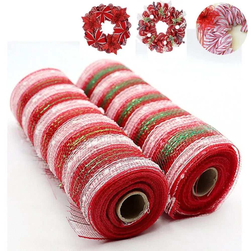 Festive 26CM Mesh Ribbon for Christmas Decor - Image 5