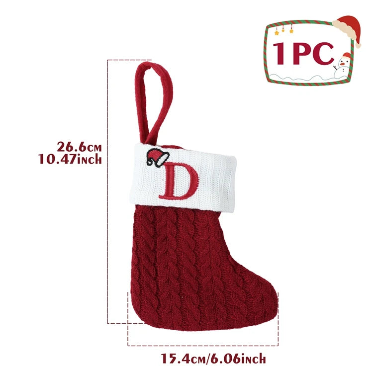 Cozy Christmas Alphabet Knitting Socks Ornaments - Image 13