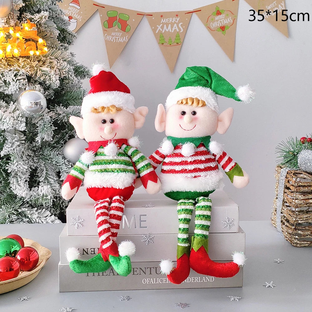 Big Plush Christmas Elf Dolls for Festive Decor - Image 4