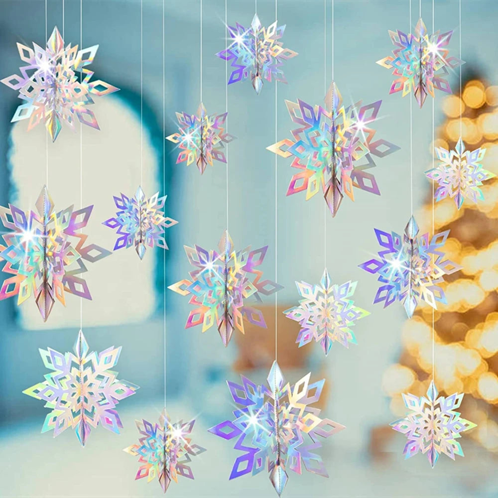 6Pcs Snowflake Hanging Ornaments for Christmas Decor - Image 12