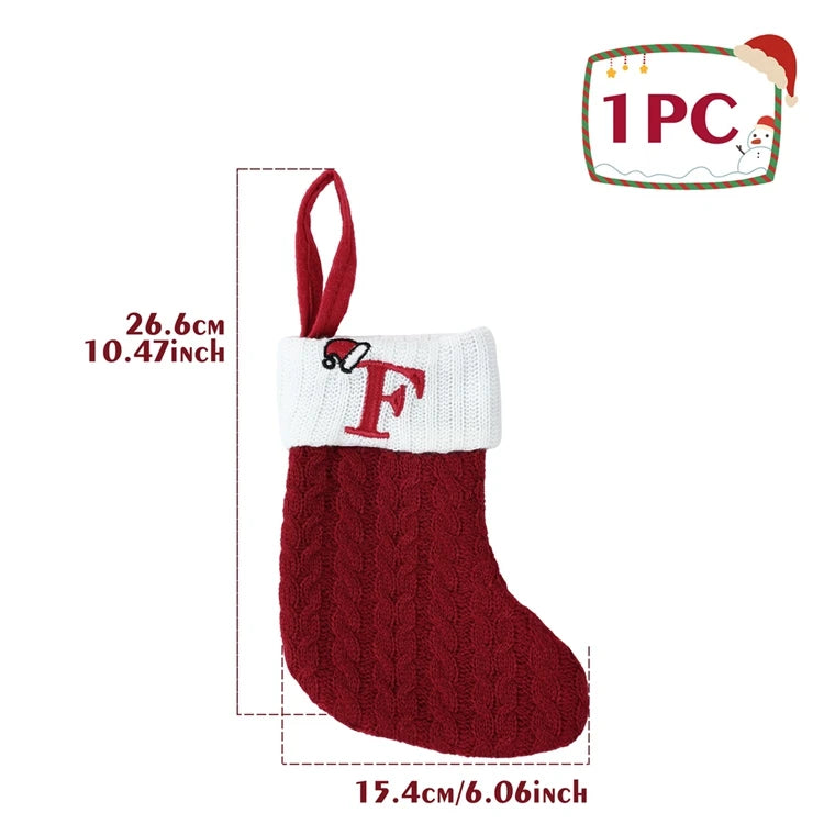 Cozy Christmas Alphabet Knitting Socks Ornaments - Image 2