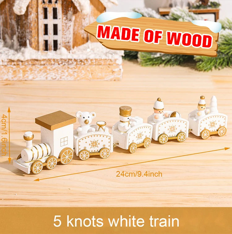 Charming Wooden Train Christmas Ornament for Home - Image 26