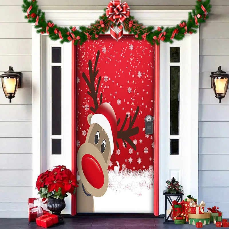 Festive Santa Gingerbread House Door Cover - Image 16