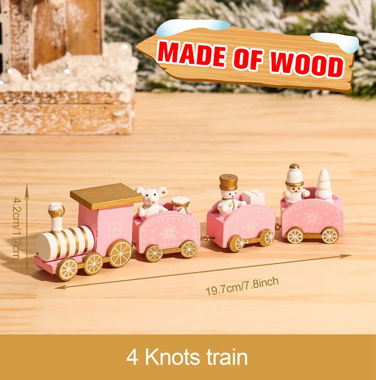 Charming Wooden Train Christmas Ornament for Home - Image 18