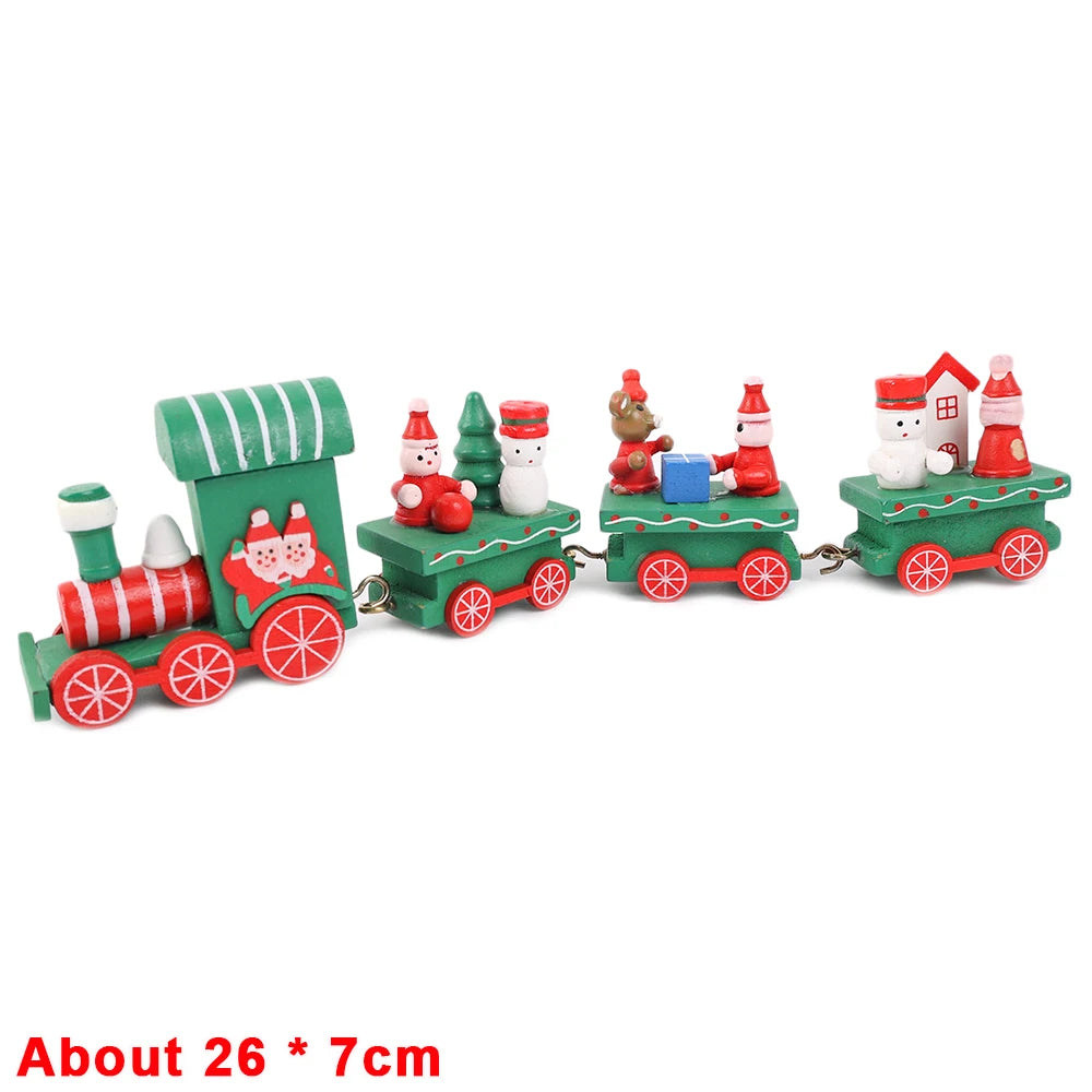 Charming Wooden Train Ornaments for Christmas Decor - Image 14