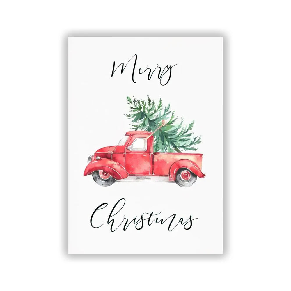 Charming Christmas Elk & Pine Tree Canvas Art - Image 11