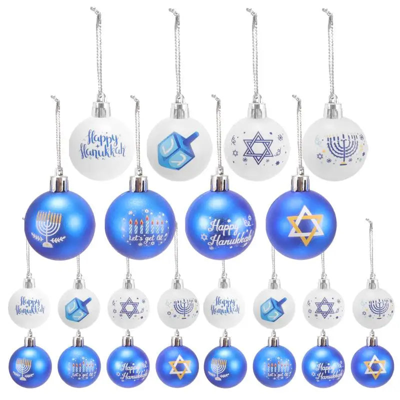 Festive 24-Pc Hanging Ball Ornaments for Christmas - Image 13