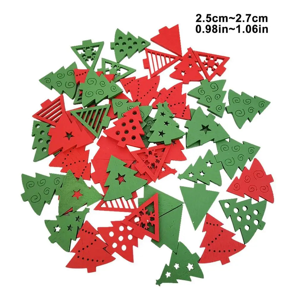 50 Wooden Christmas Snowflakes for Festive DIY Decor - Image 5