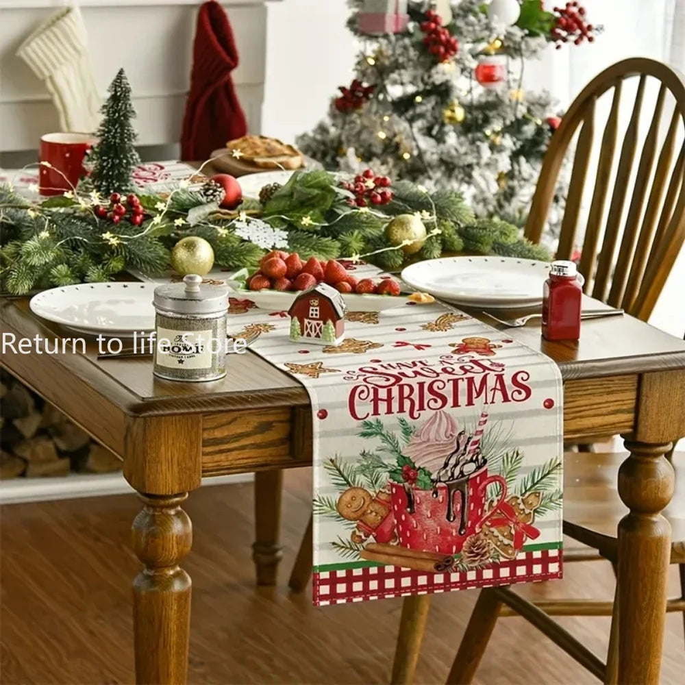 Charming Snowman Christmas Table Runner for Dining - Image 5