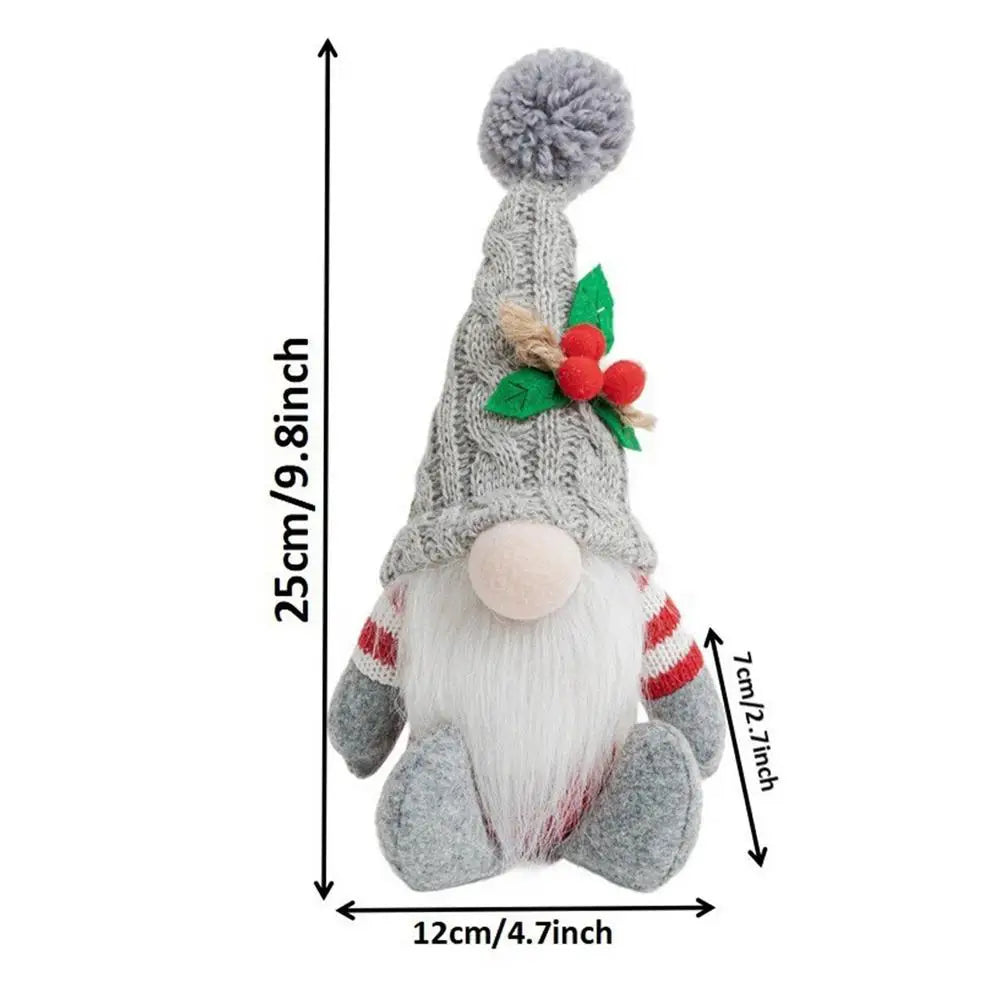 Charming Scandinavian Plush Gnome Christmas Decor - Image 5