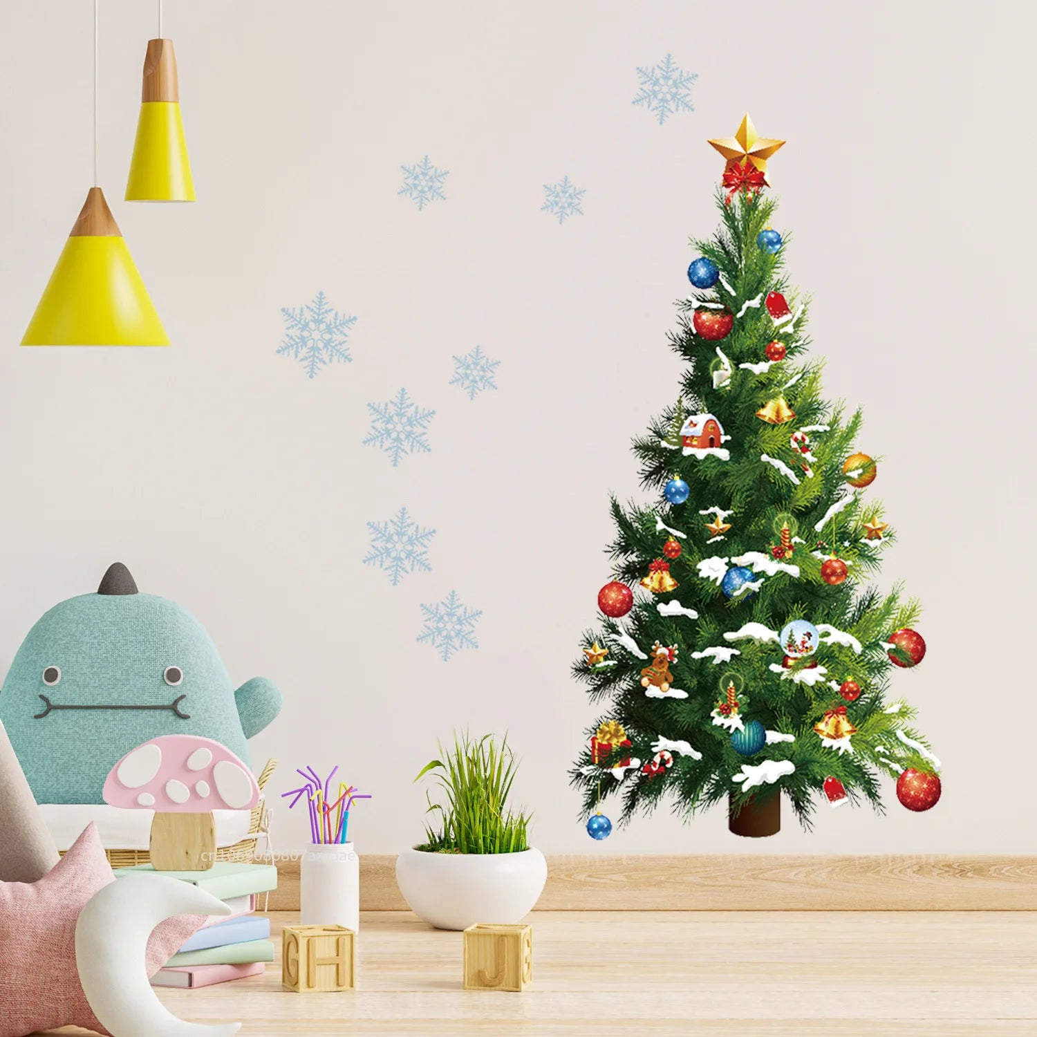 Festive Santa & Tree Christmas Window Stickers - Image 14