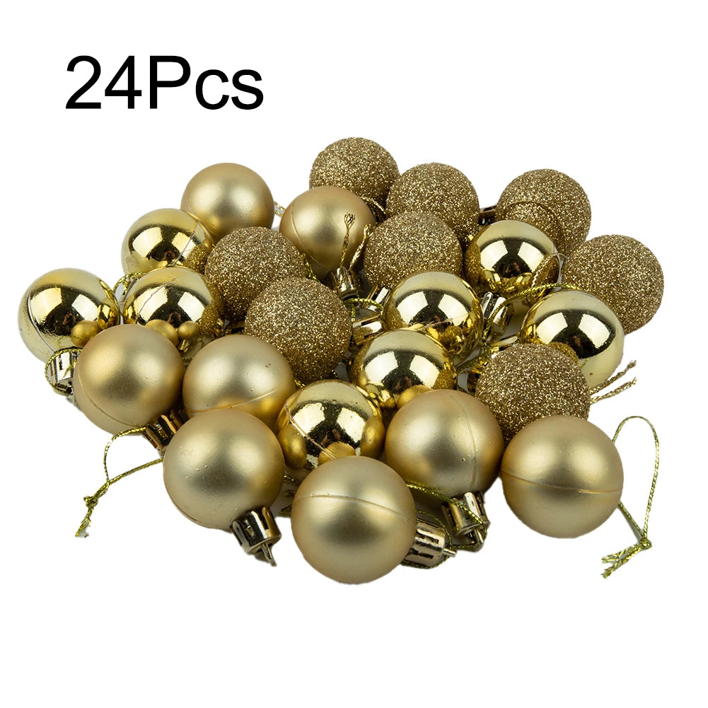 24pcs Shimmering Christmas Ball Ornaments for Tree - Image 28