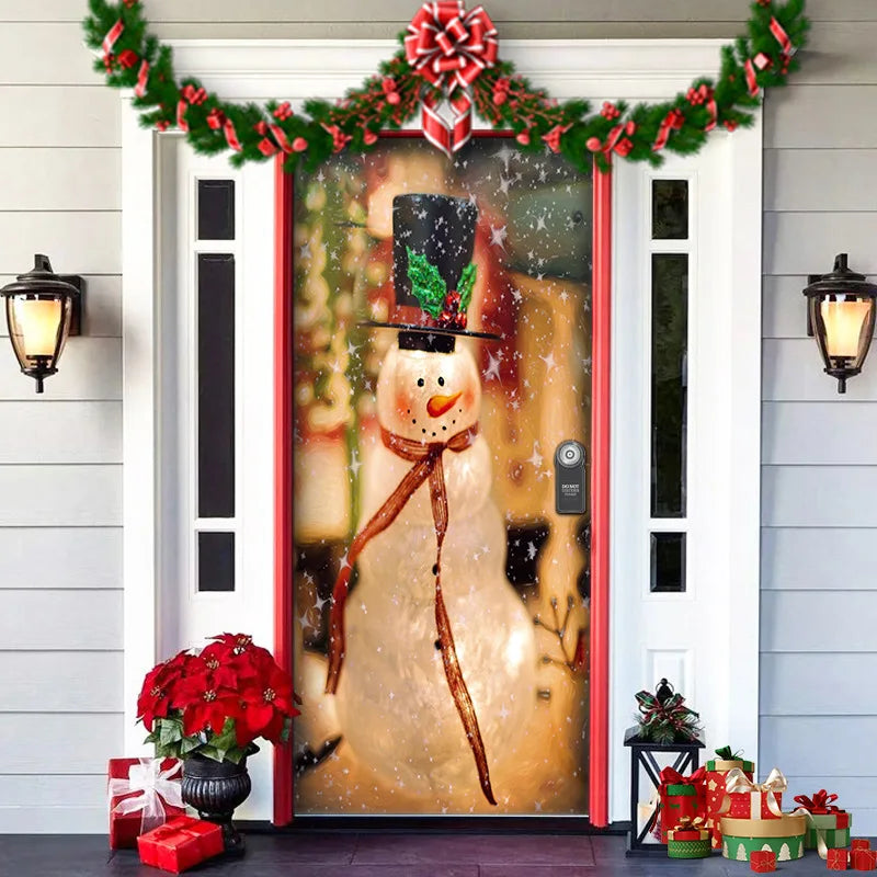 Festive Santa Gingerbread House Door Cover - Image 22
