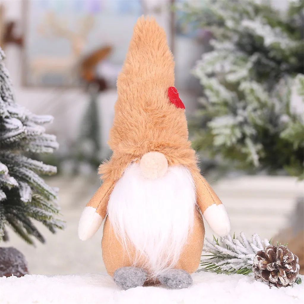 Festive Plush Santa Gnome Holiday Ornaments - Image 11