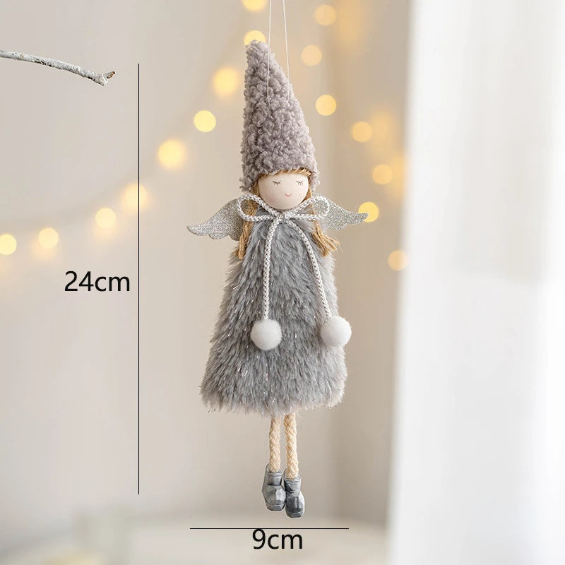 Charming Plush Angel Ornament for Christmas Decor - Image 34