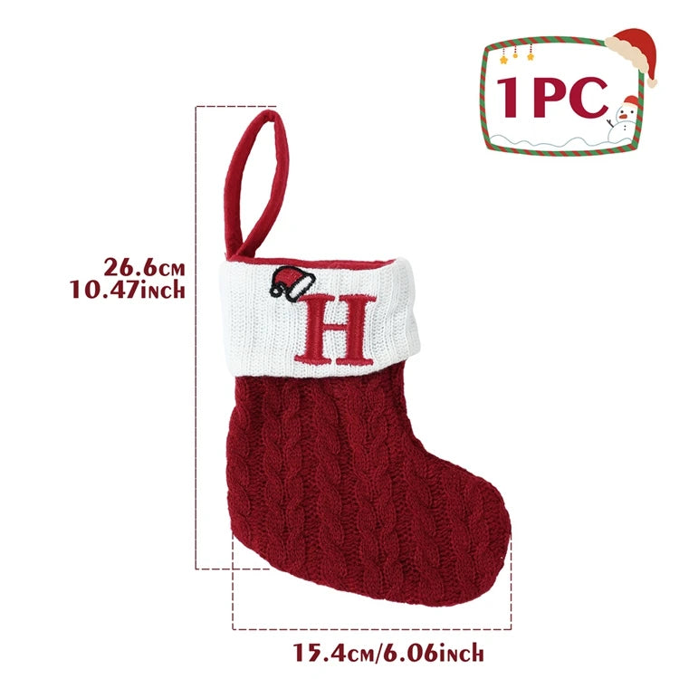 Cozy Christmas Alphabet Knitting Socks Ornaments - Image 6