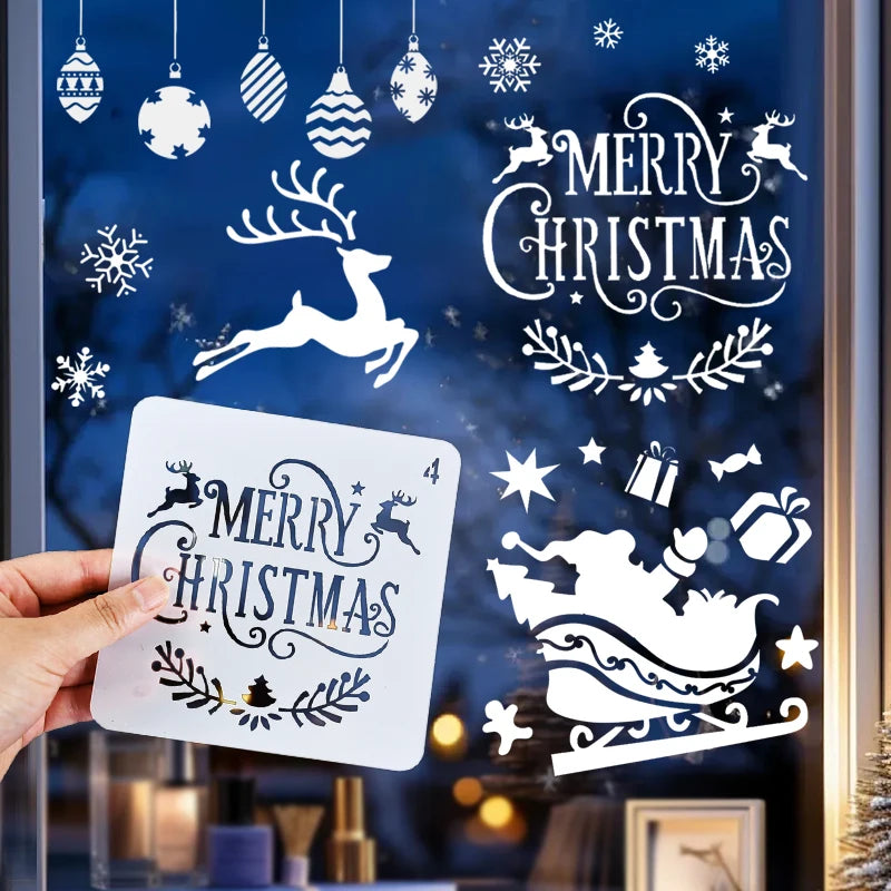 Festive Santa Snowflake Card Embossing Template - Image 26