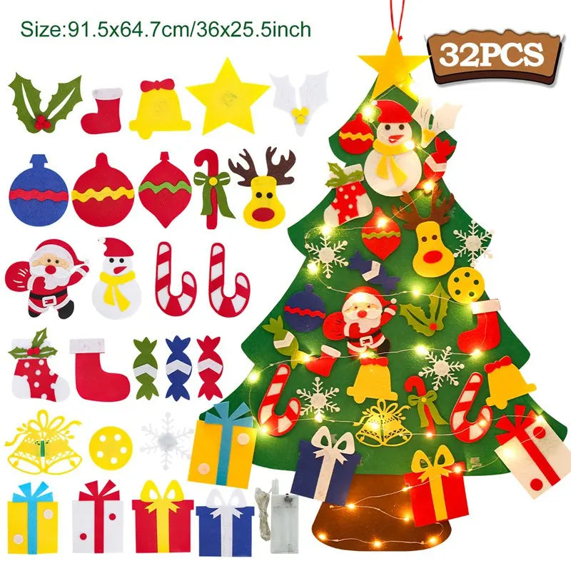 DIY Felt Christmas Tree with Lights - Festive Home Decor - Image 14