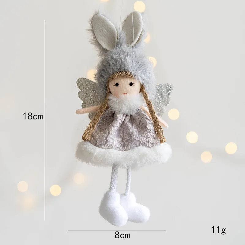 Charming Plush Angel Ornament for Christmas Decor - Image 41
