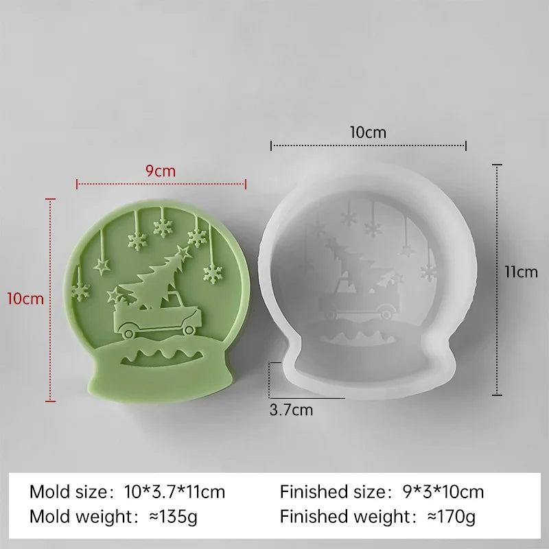 DIY Christmas Tree Crystal Ball Silicone Mold - Image 2