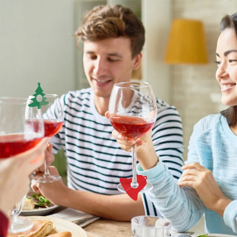 Festive Christmas Wine Glass Markers - Santa & Snowman - Image 9