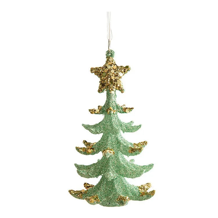 Charming Green Snowflake Bell Christmas Ornaments - Image 33