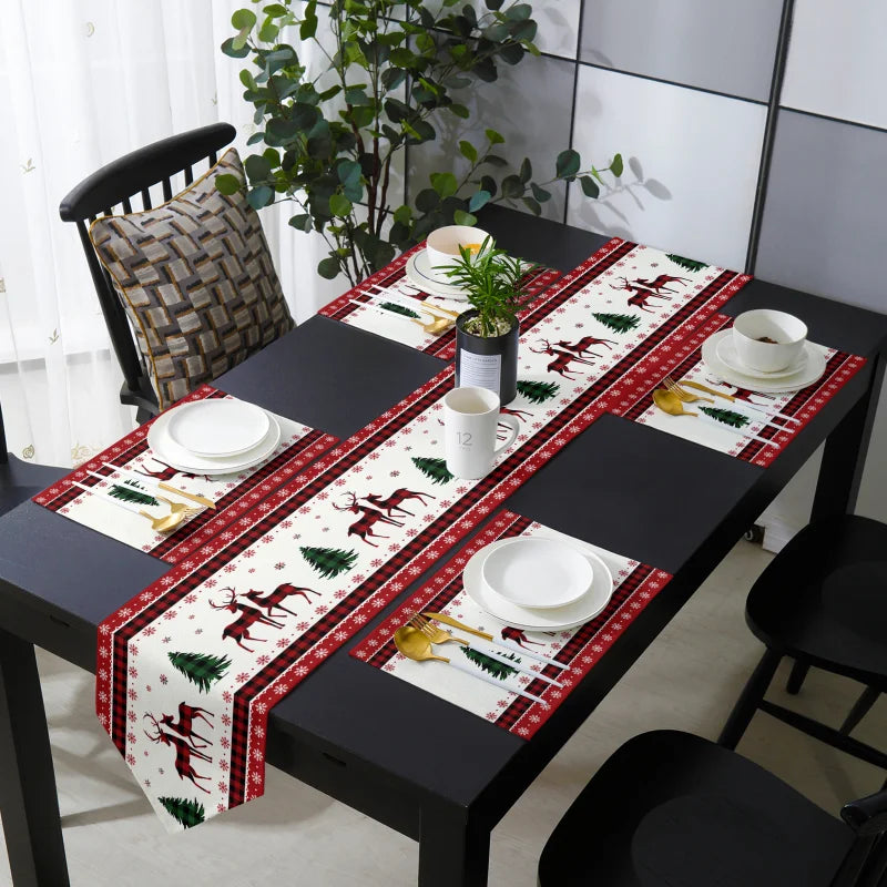 Charming Christmas Snowman & Santa Table Runner - Image 3