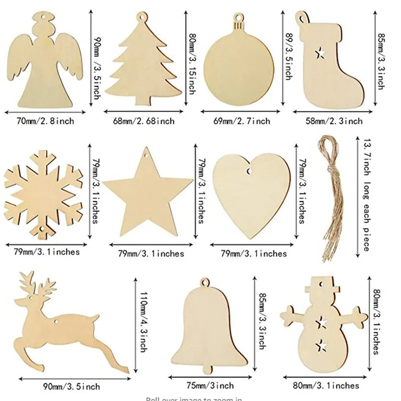 10 Wooden Christmas Tree Blanks for DIY Decor - Image 11