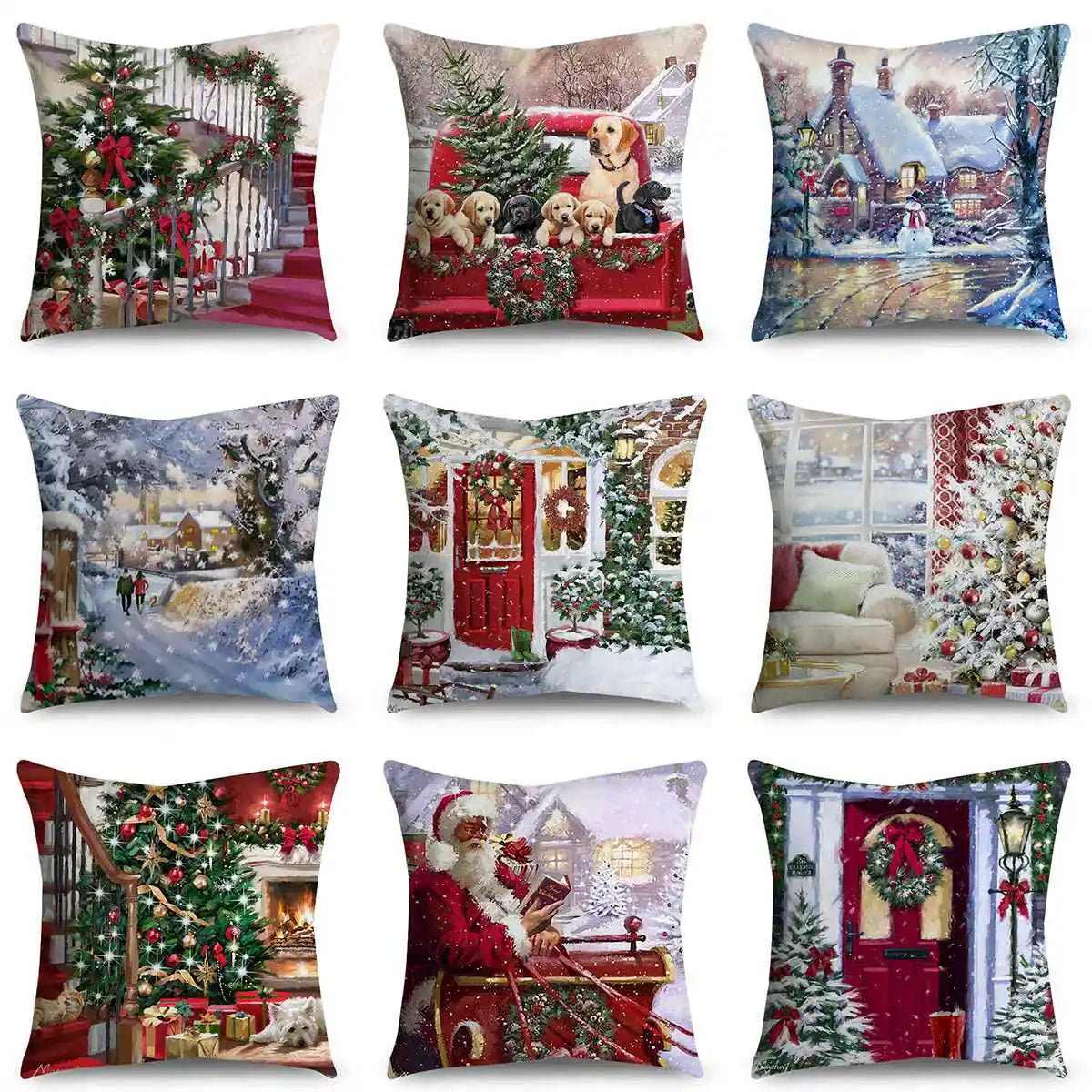 Festive 45cm Christmas Pillowcase Cushion Cover - Image 52