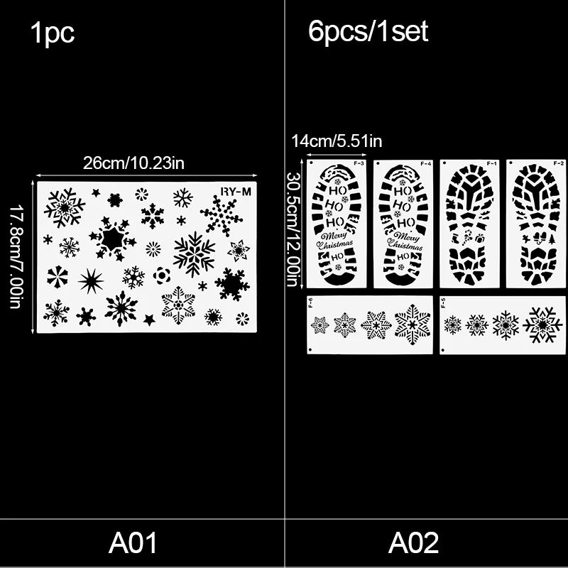 Festive Santa Snowflake Card Embossing Template - Image 39