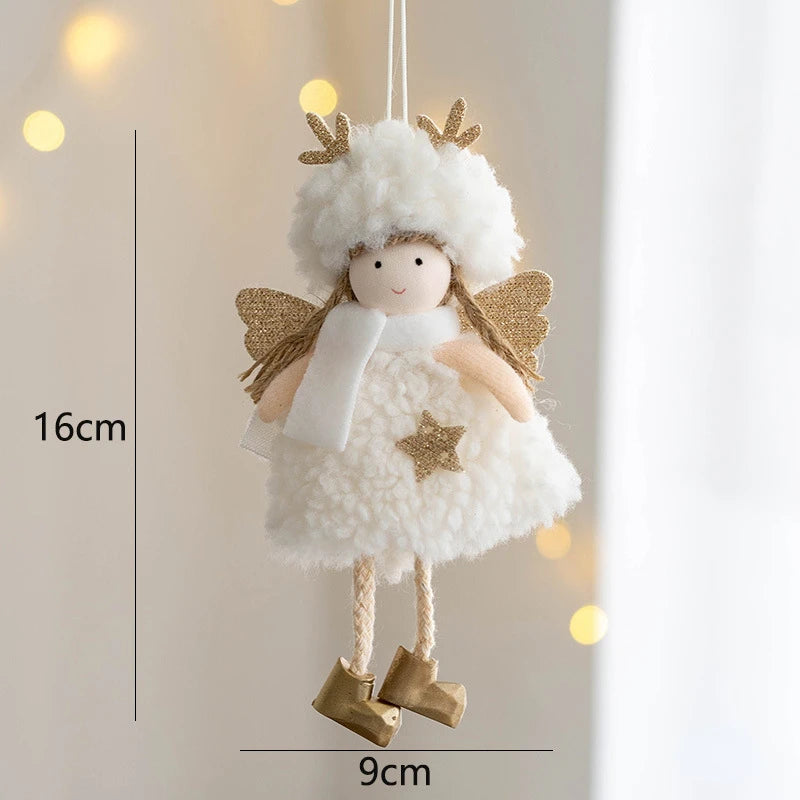 Charming Plush Angel Ornament for Christmas Decor - Image 4