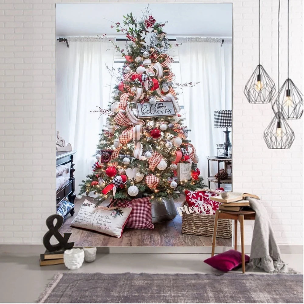 Charming Christmas Tree Tapestry for Festive Decor - Image 4