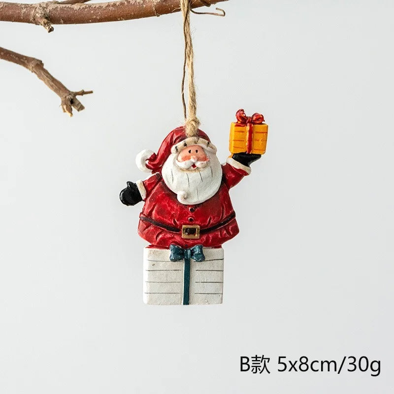 Festive Resin Christmas Sock & Snowman Ornaments - Image 19