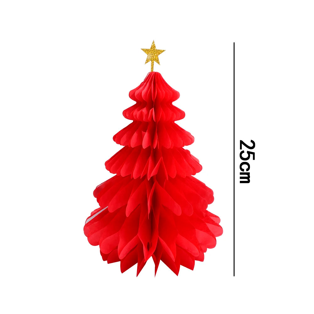 Festive Honeycomb Christmas Ornaments – Red & Green - Image 10
