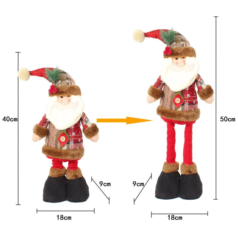 Charming Christmas Standing Santa, Snowman & Reindeer Figurines - Image 15