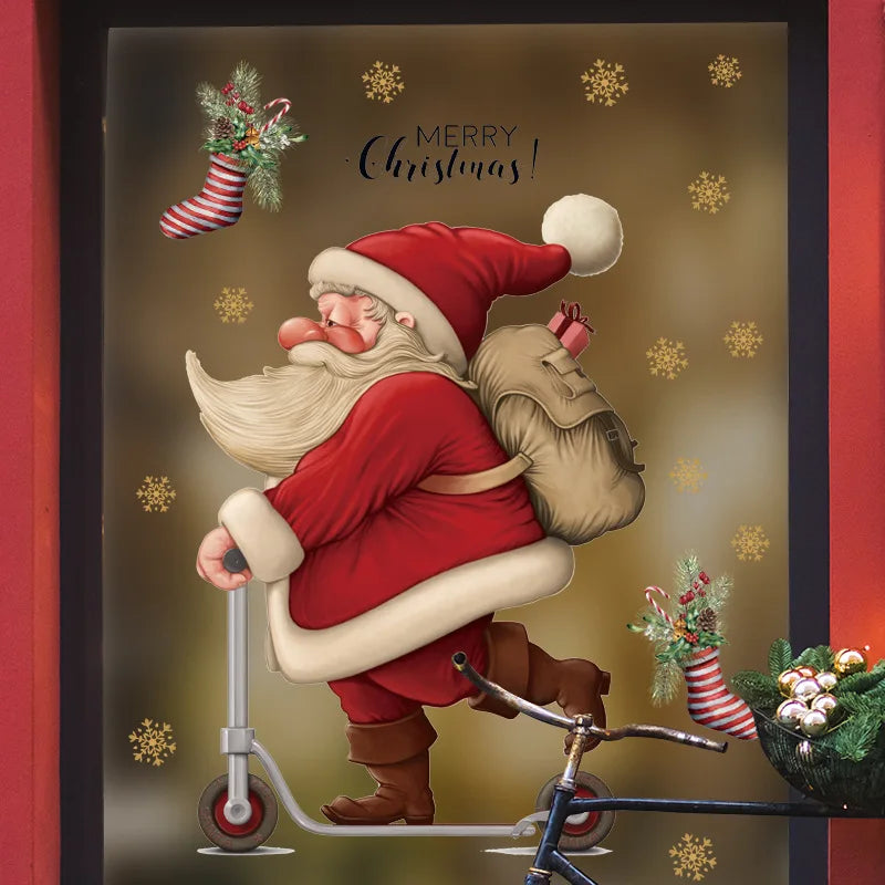 Festive Christmas Window Stickers: Santa & Tree Decor - Image 21
