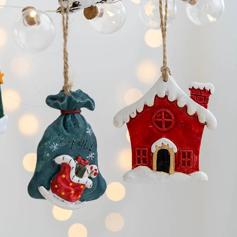 Festive Resin Christmas Sock & Snowman Ornaments - Image 7
