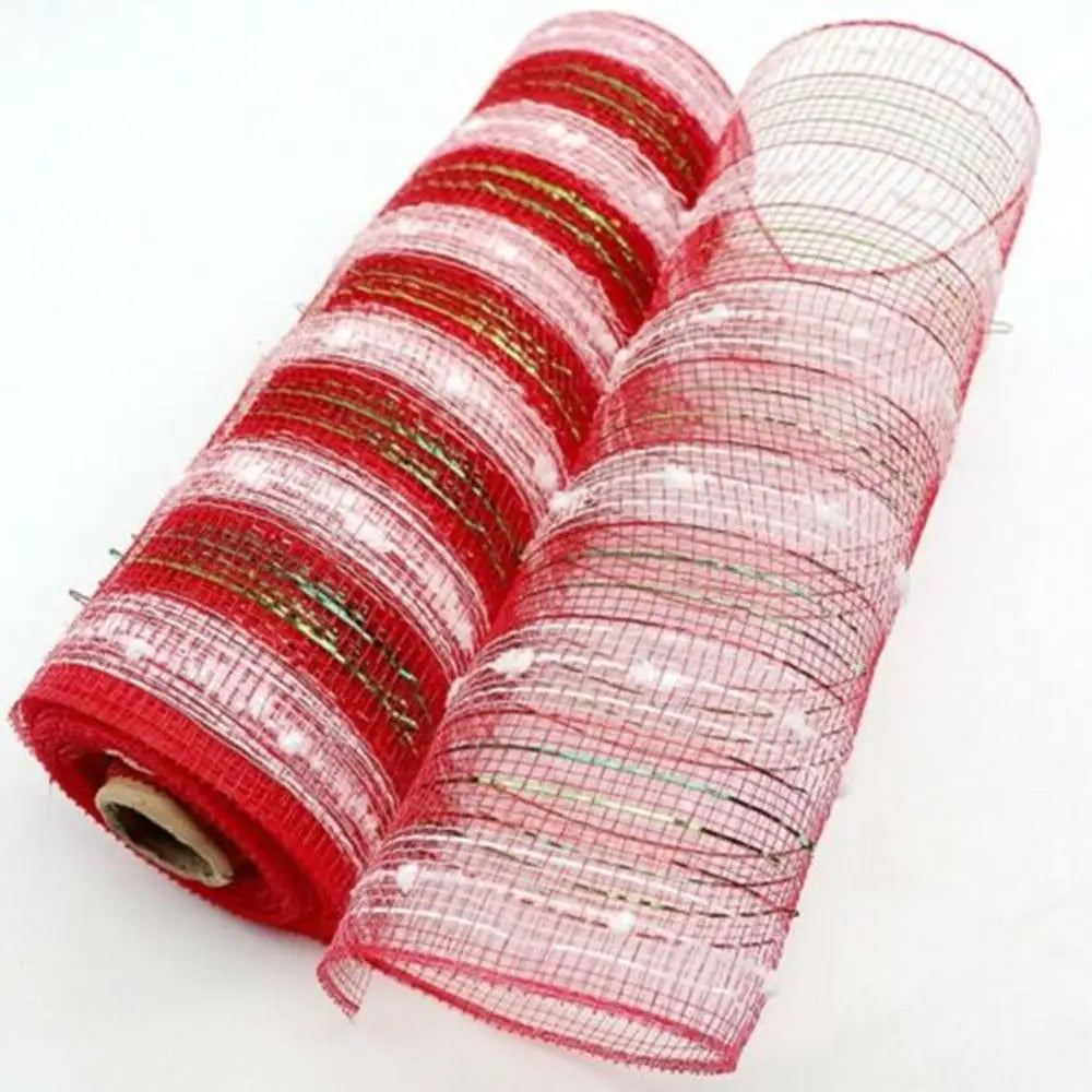 Festive 26CM Mesh Ribbon for Christmas Decor - Image 4