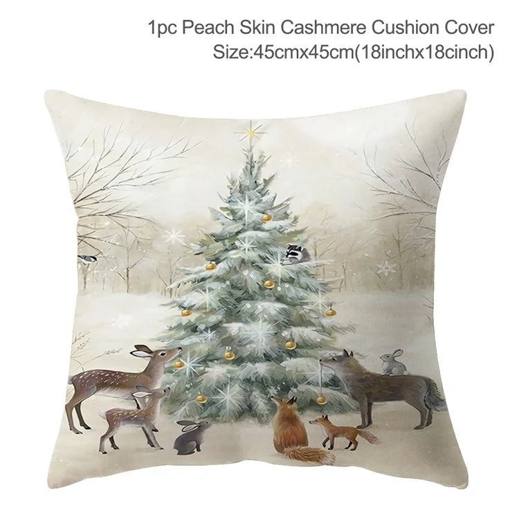 Festive 45cm Christmas Pillowcase Cushion Cover - Image 49