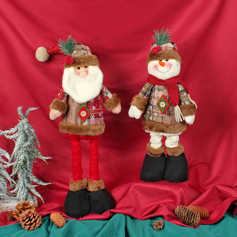 Charming Christmas Standing Santa, Snowman & Reindeer Figurines - Image 9