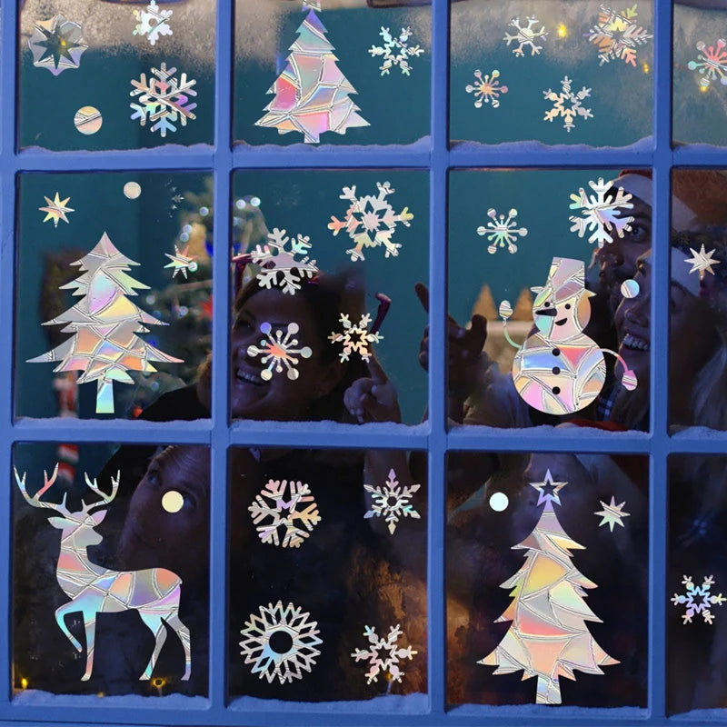 Sparkling Christmas Snowflake Window Stickers Decor - Image 4
