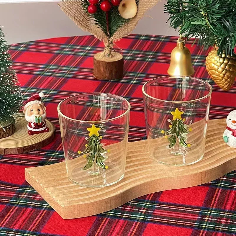 3D Christmas Tree Glass Cup - Perfect Holiday Gift! - Image 3