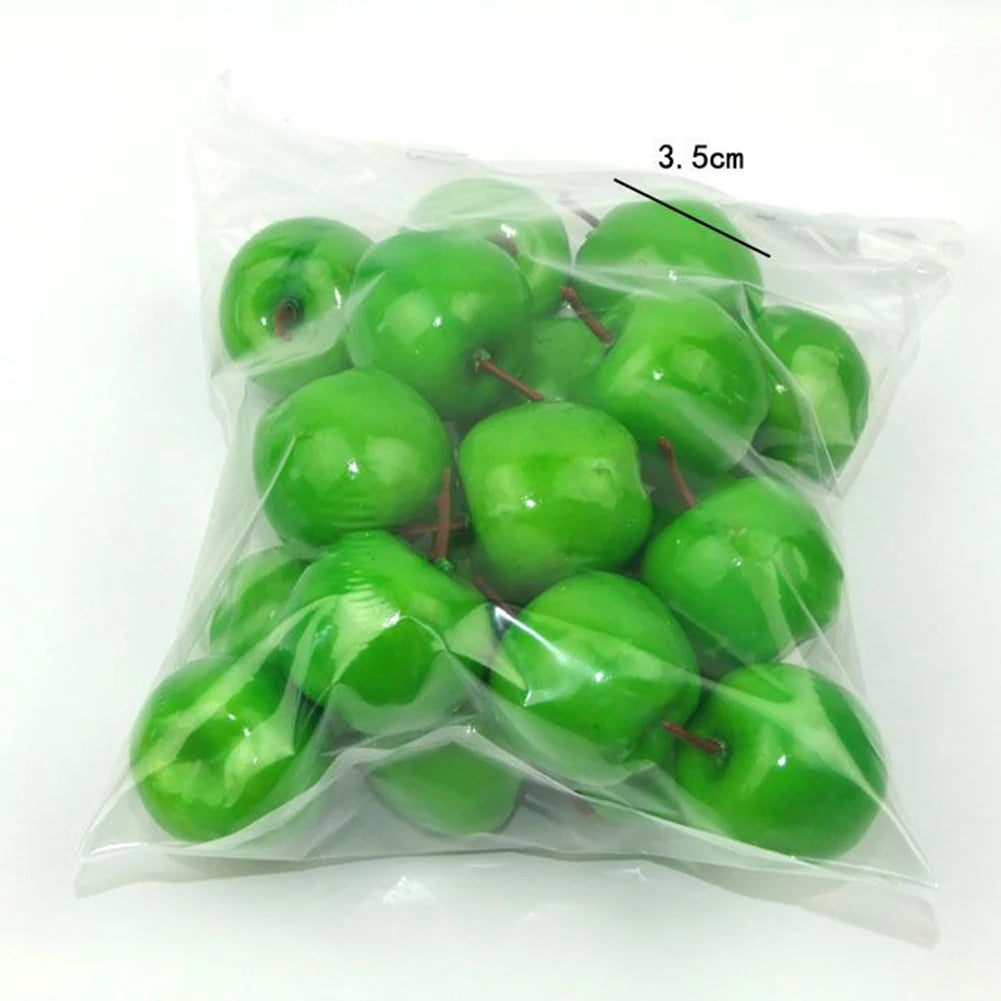 20 Mini Red & Green Artificial Apples – Festive Decor - Image 31