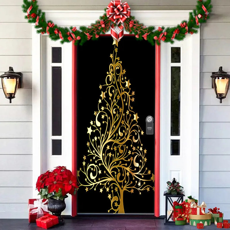 Festive Santa Gingerbread House Door Cover - Image 15
