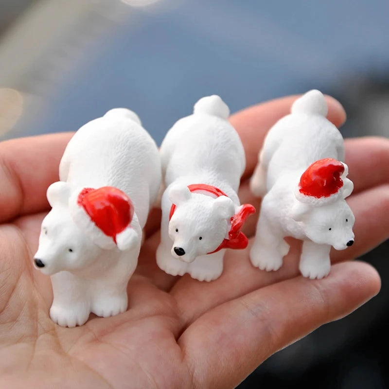 Adorable 3pcs Polar Bear Christmas Miniatures - Image 21
